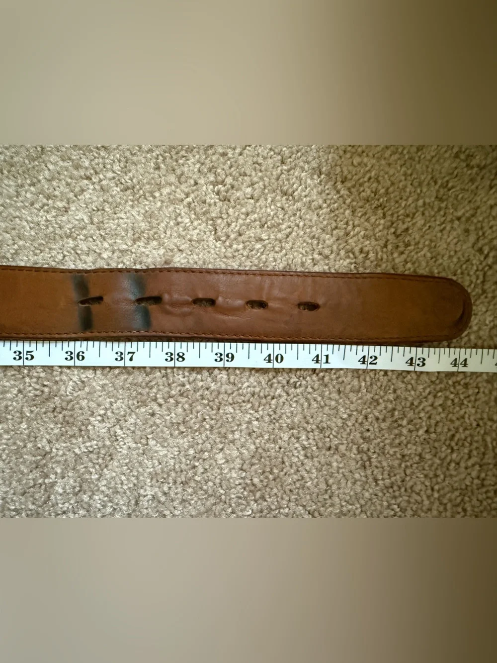 Origin USA Raw Edge Whiskey Brown Full-Grain Leather Belt